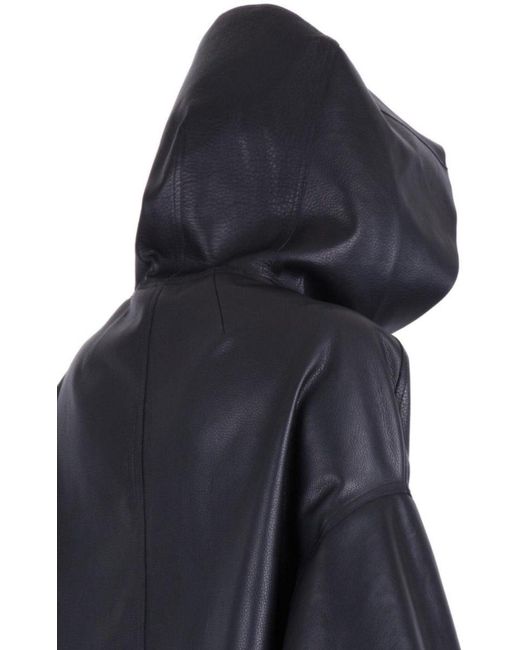 Rick Owens Black Peter Leather Jacket