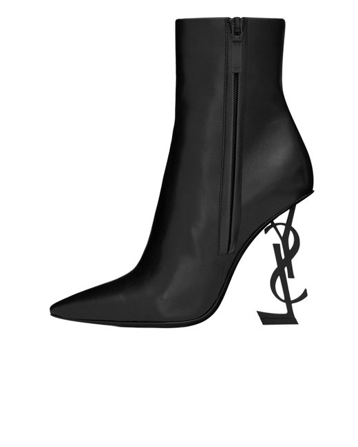 Saint Laurent Opyum 105mm Leather Ankle Boots In Black Lyst