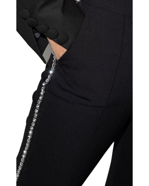 Area Black Fitted Jeweled Pants