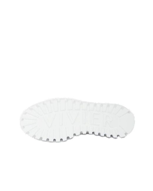 Roger Vivier Viv' Go-thick Buckle White Platform Sneakers
