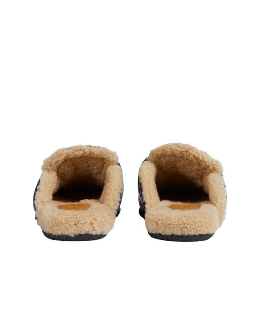 Gucci Black Ariel Horsebit Fur Slippers Mules