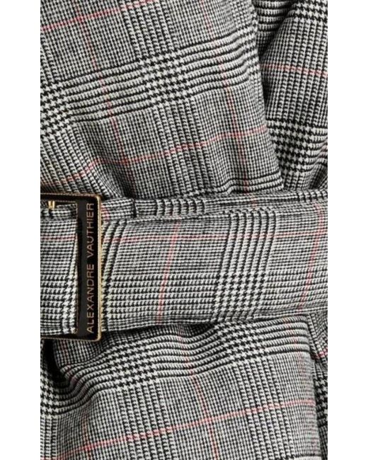 Alexandre Vauthier Gray Checked Stretch-wool Puffer Jacket