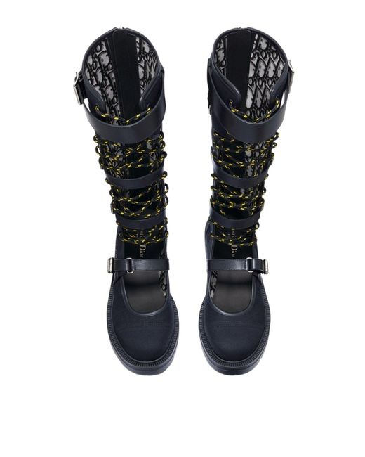 Dior Anger Black Technical Fabric Boots
