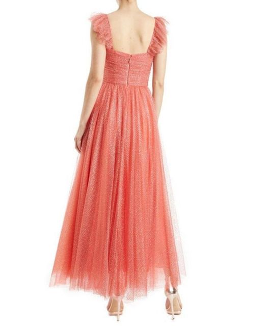 Monique Lhuillier Multicolor Glitter Tulle Cocktail Dress