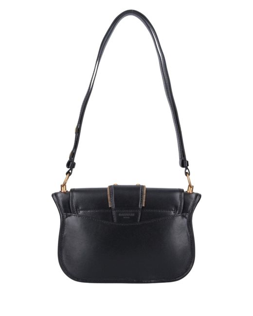 Balmain Black Blaze Leather Shoulder Bag