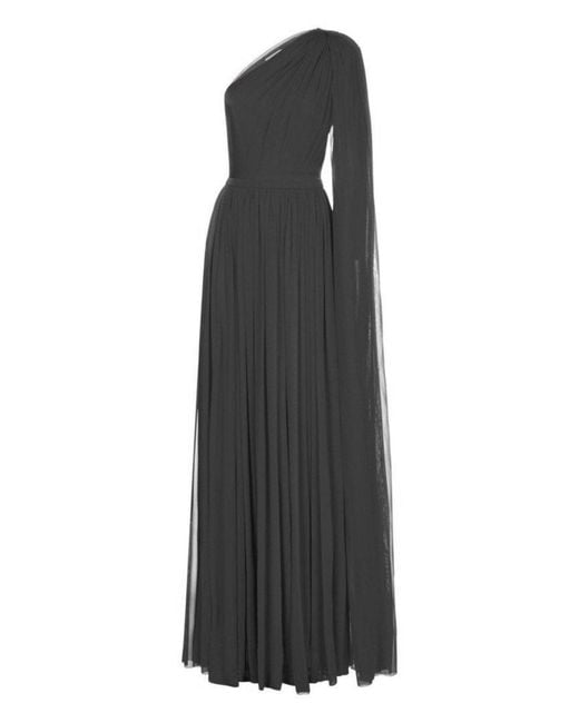 McQueen Black One-shoulder Evening Gown Fr 38 (us 8)