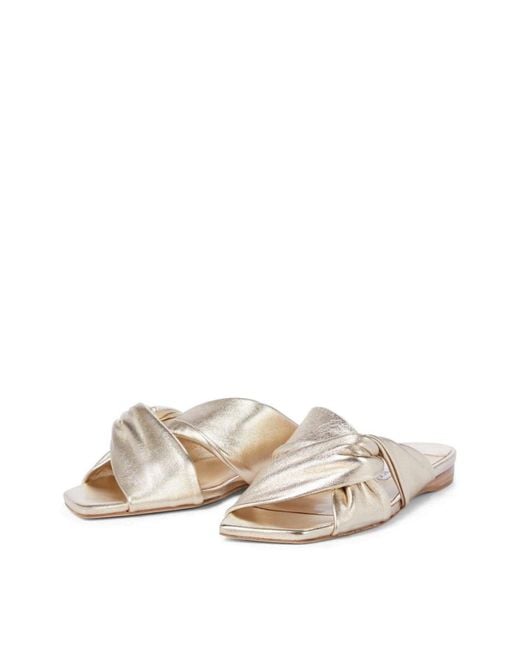Jimmy Choo White Narisa Twist Slide Sandal