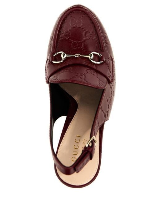 Gucci Red Ottavia GG Platform Pumps 145mm