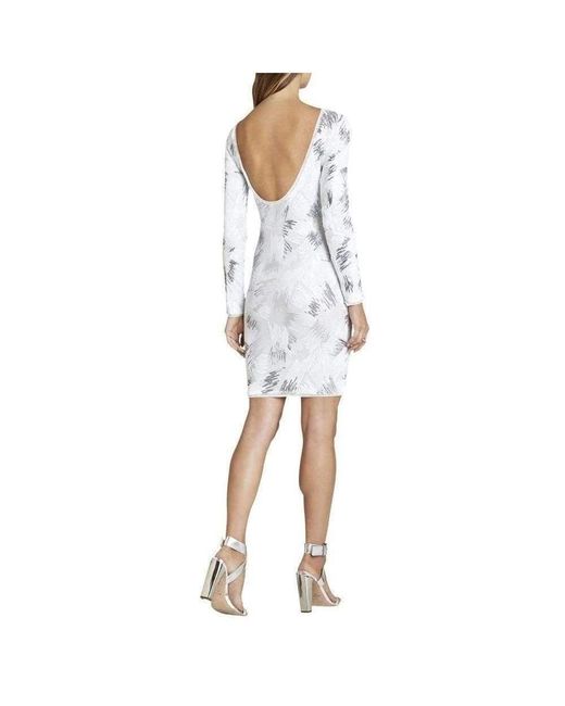 bcbg white sequin dress