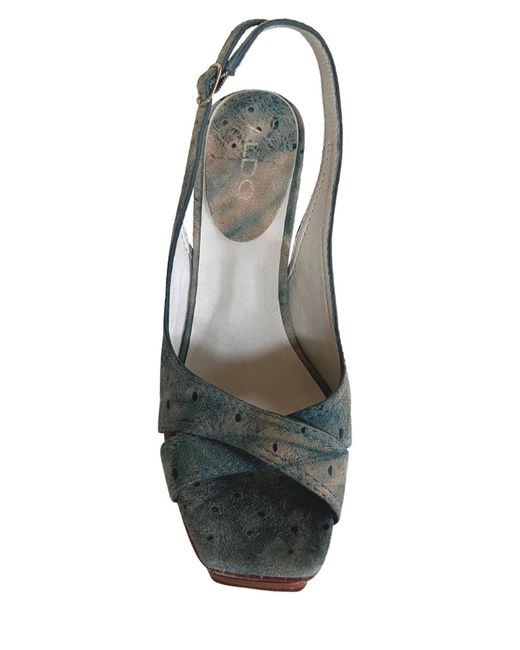 ALDO Green Suede Platform Pump