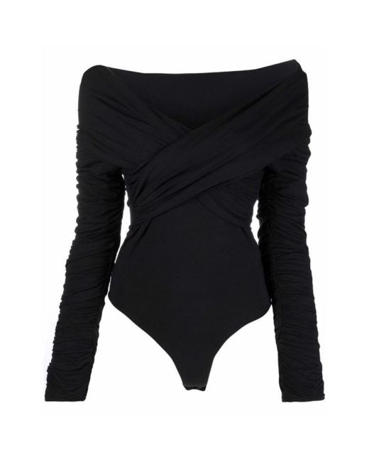 Khaite Black Off-shoulder Lili Bodysuit | Lyst