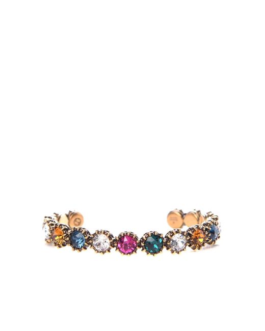Gucci Metallic Metal Crystal Feline Cuff