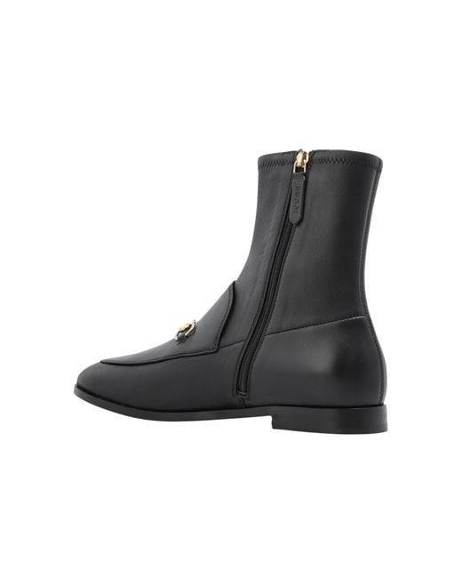 Gucci Jordaan Black Leather Ankle Boots
