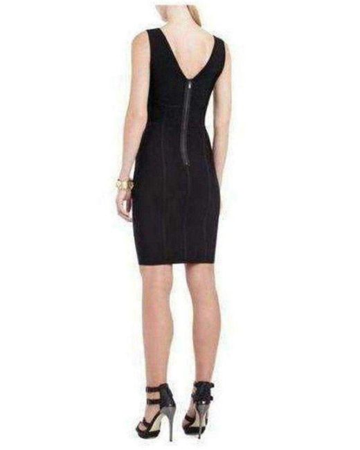 BCBGMAXAZRIA Makenna Black Bodycon Sheet Dress