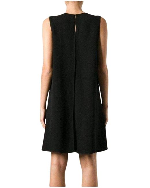 Vanessa Bruno Black Embellished Silk Cocktail Dress