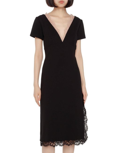 Gucci Black Lace Midi Dress