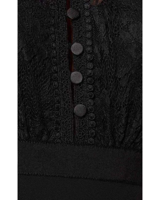 Self-Portrait Black Mason Cape Overlay Dress