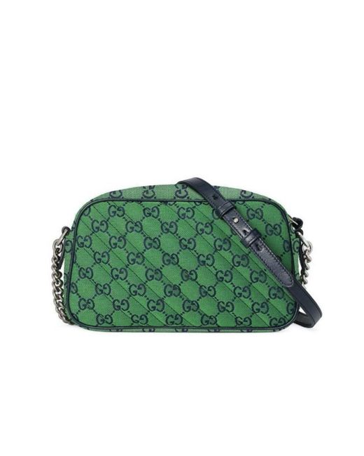 Gucci Green GG Marmont Quilted Crossbody Bag