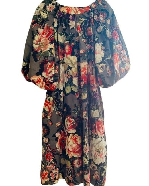 Dries Van Noten Multicolor Off-the-shoulder Cotton Midi Dress