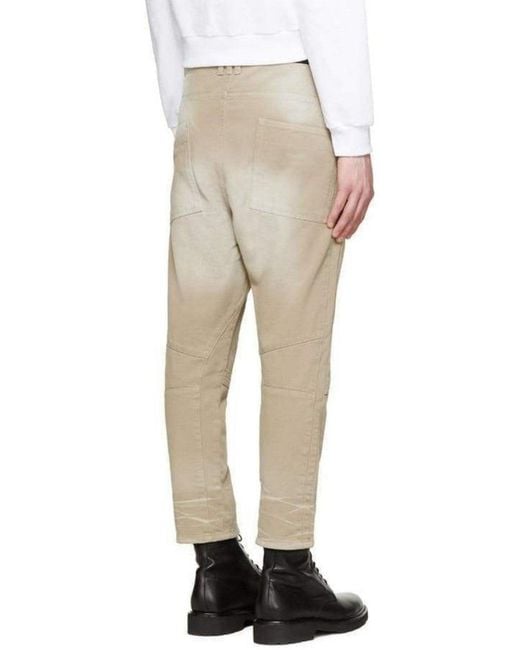 Balmain Natural Tan Cropped Jeans for men