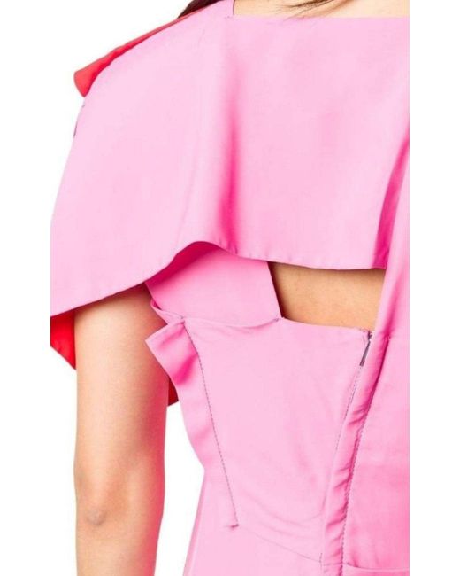 Bottega Veneta Pink Midi Puff Sleeves Midi Dress It 40 (us 4)