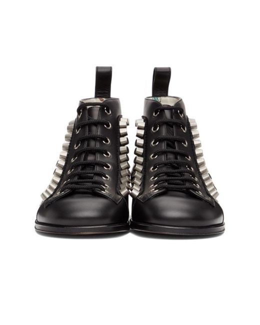 Gucci Black Brogue Detail Boots