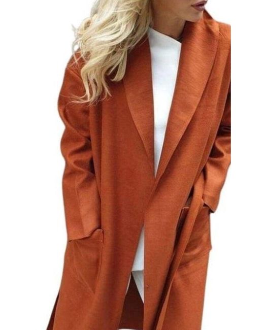 Cult Moda Multicolor Cotton Blend Belted Trench Coat