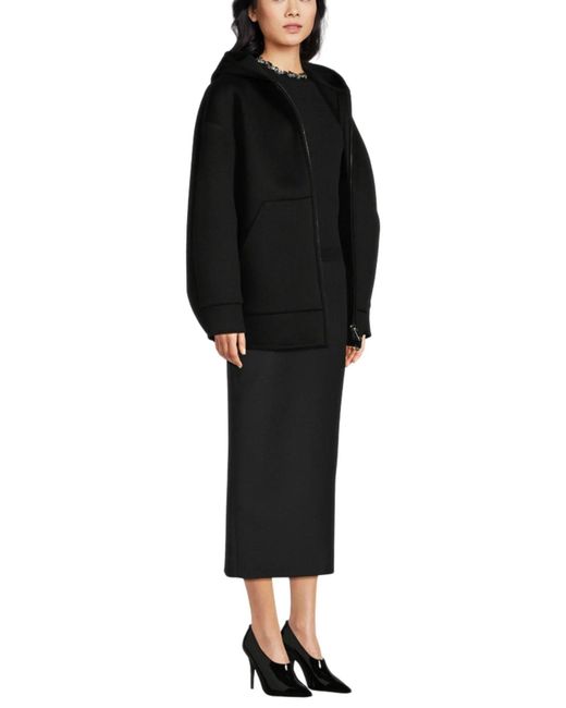 Valentino Black Zip-up Drop Shoulder Hoodie Jacket