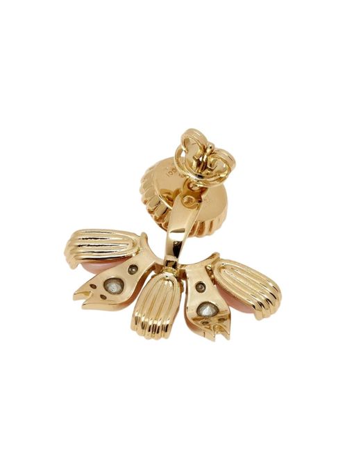 Gucci Metallic Interlocking G Crystal Single Earring In Gold-tone Brass