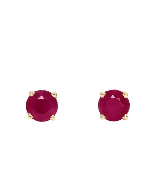 Effy Red Ruby Royale 14k Gold Ruby Stud Earrings