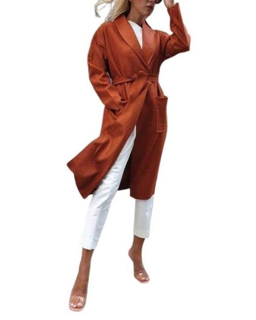 Cult Moda Multicolor Cotton Blend Belted Trench Coat