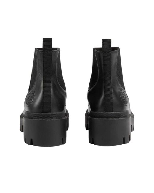 Gucci Black Frances Matelassé Chelsea Boot