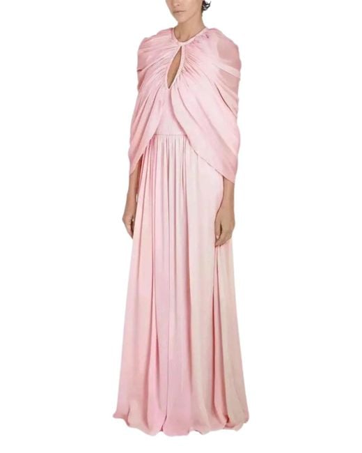 Giambattista Valli Pink Cape-style Silk Gown