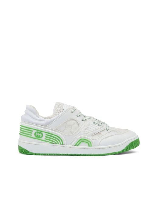 Gucci Green GG Supreme Basket Sneakers