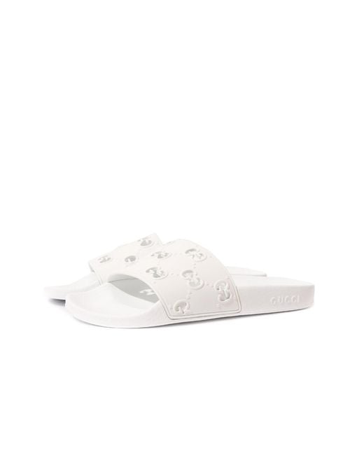 Gucci all shop white slides