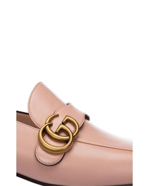 Gucci Pink Marmont 25mm Leather Loafers