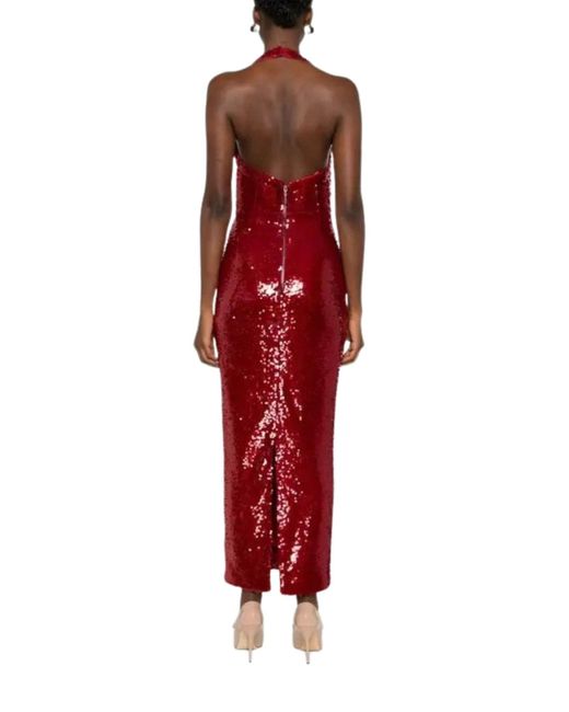 The New Arrivals Ilkyaz Ozel Red Manon Sequin Bustier Gown