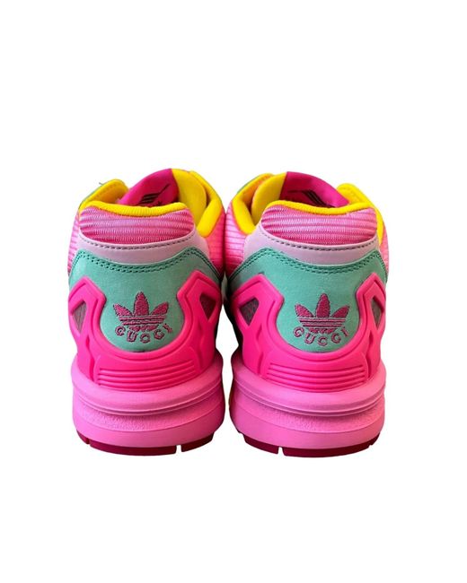 Gucci Adidas Zx 8000 Two Tone Pink Suede Sneakers | Lyst