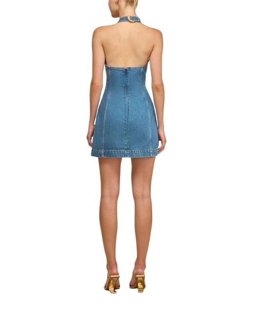 Cult Gaia Blue Anice Cut-out Mini Dress