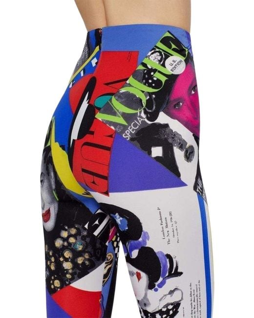 Versace Multicolor Vogue Ss'91 Print Tribute Tights It 46 (us 10)