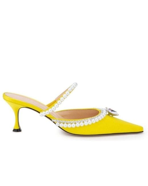 Mach & Mach Yellow Diamond & Pearl 65 Heels