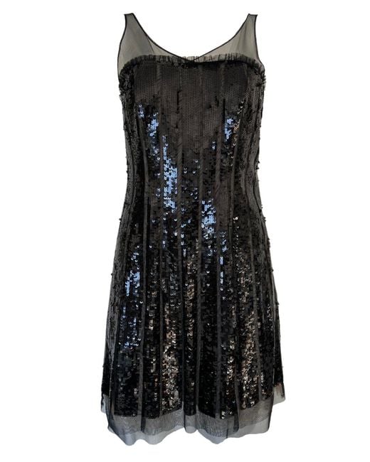 BCBGMAXAZRIA Black Sequence Mini Dress