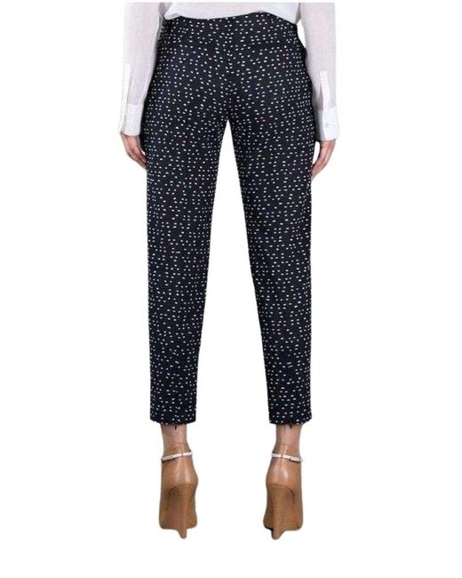 Chloé Blue Wool Blend Pattern Trousers