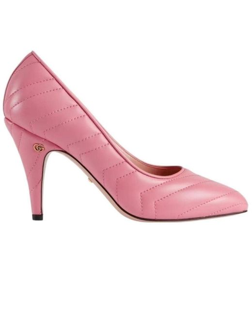 Gucci Pink Matelasse Leather Pump