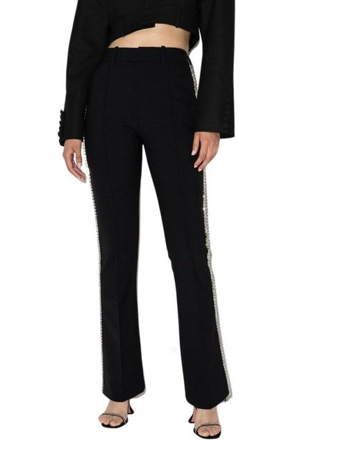Area Black Fitted Jeweled Pants