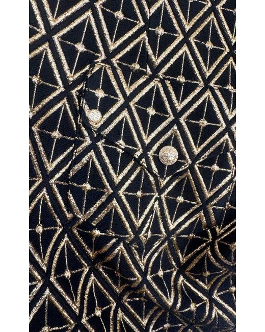 Balmain Metallic Jacquard Skinny Pants