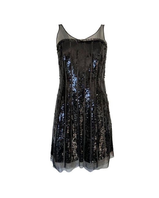 BCBGMAXAZRIA Black Sequence Mini Dress