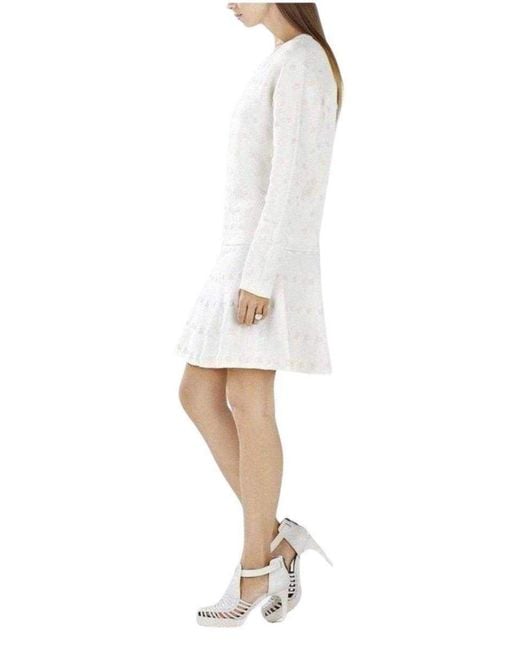 BCBGMAXAZRIA White Polka Dot Sweatshirt