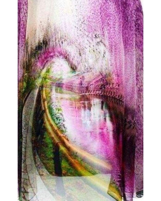 Mary Katrantzou Strapless Underwood Varro Evening Dress In Purple