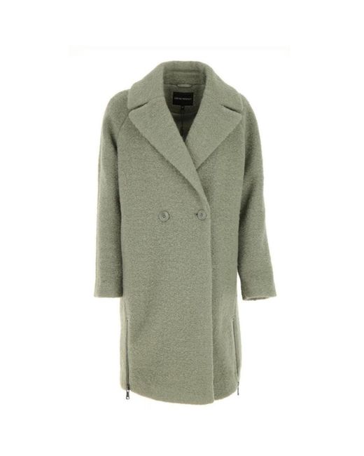 Emporio Armani Double-breasted Celadon Green Coat